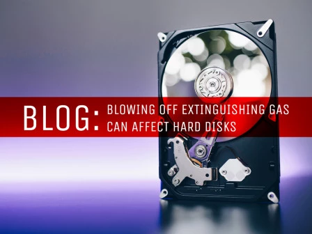 blowing off extinguishing gas can affect hard disks