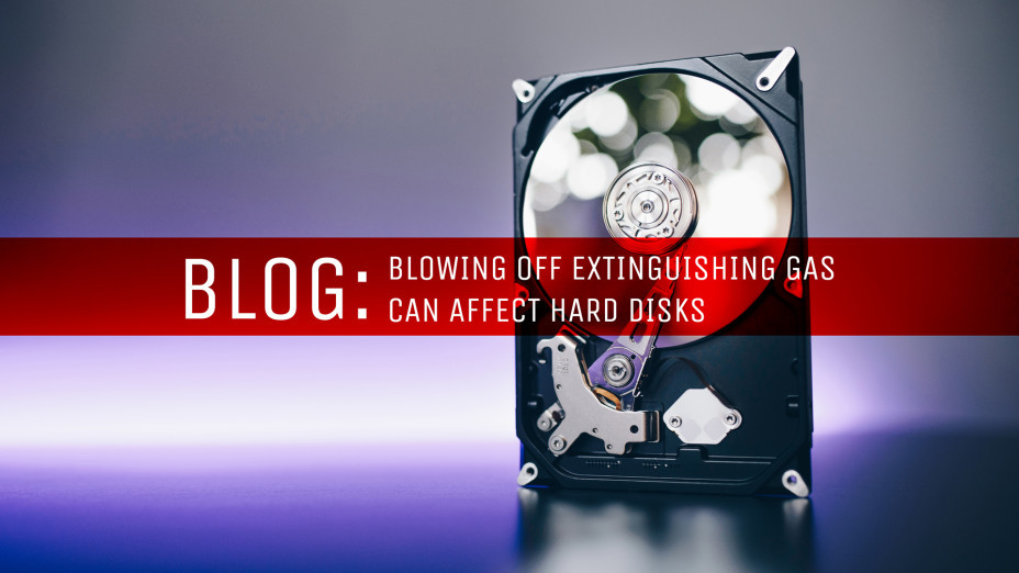 blowing off extinguishing gas can affect hard disks